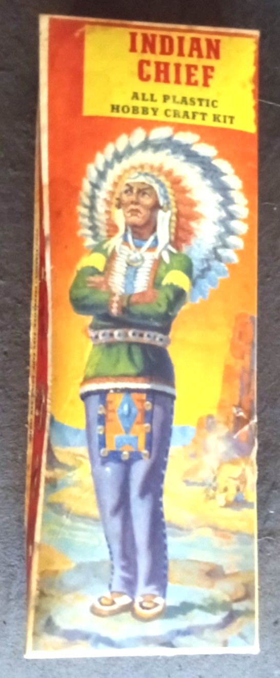 1958 PYRO PLASTICS INDIAN CHIEF MODEL KIT - OLD STORE STOCK MIB