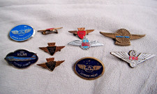 AIRLINES JUNIOR PILOT STEWARDESS TWA, BA, KLM VINTAGE WINGS PIN BADGES X 10