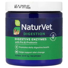 Digestive Enzymes With Pre  Probiotic, For Dogs  Cats, 4 oz 114 g 