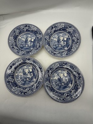 Johnson Brothers Vintage Historisch Amerika Chicago Michigan Avenue Suppenschüsseln X4