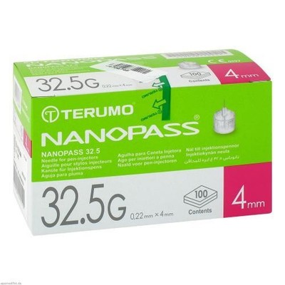 TERUMO NANOPASS 32,5 Pen Kanüle 0,22x4 mm 100 St