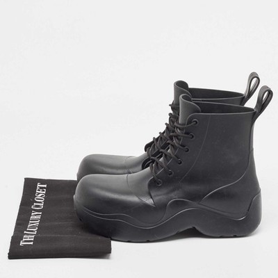 Bottega Veneta Black Rubber Lace Up Puddle Boots Size 41 | eBay