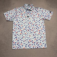 Bad Birdie Golf Polo Shirt Men Large Blue Purple Golf Club Performance Stretch