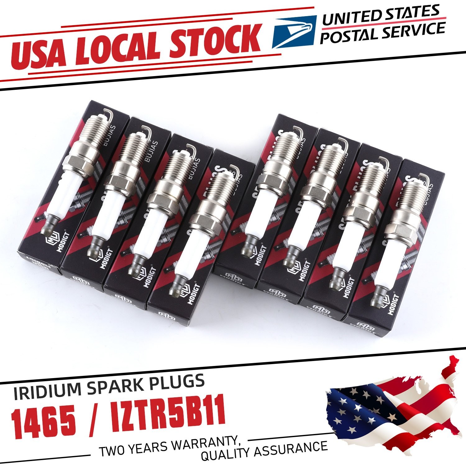 8 pcs For NGK 1465 / IZTR5B11 Performance Spark Plugs For Hummer Isuzu Lincoln