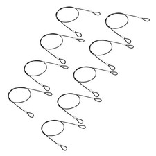 9Pcs Safety Cable Lock 19.7 Inch Steel Security Wire Stage Lighting Rope Black