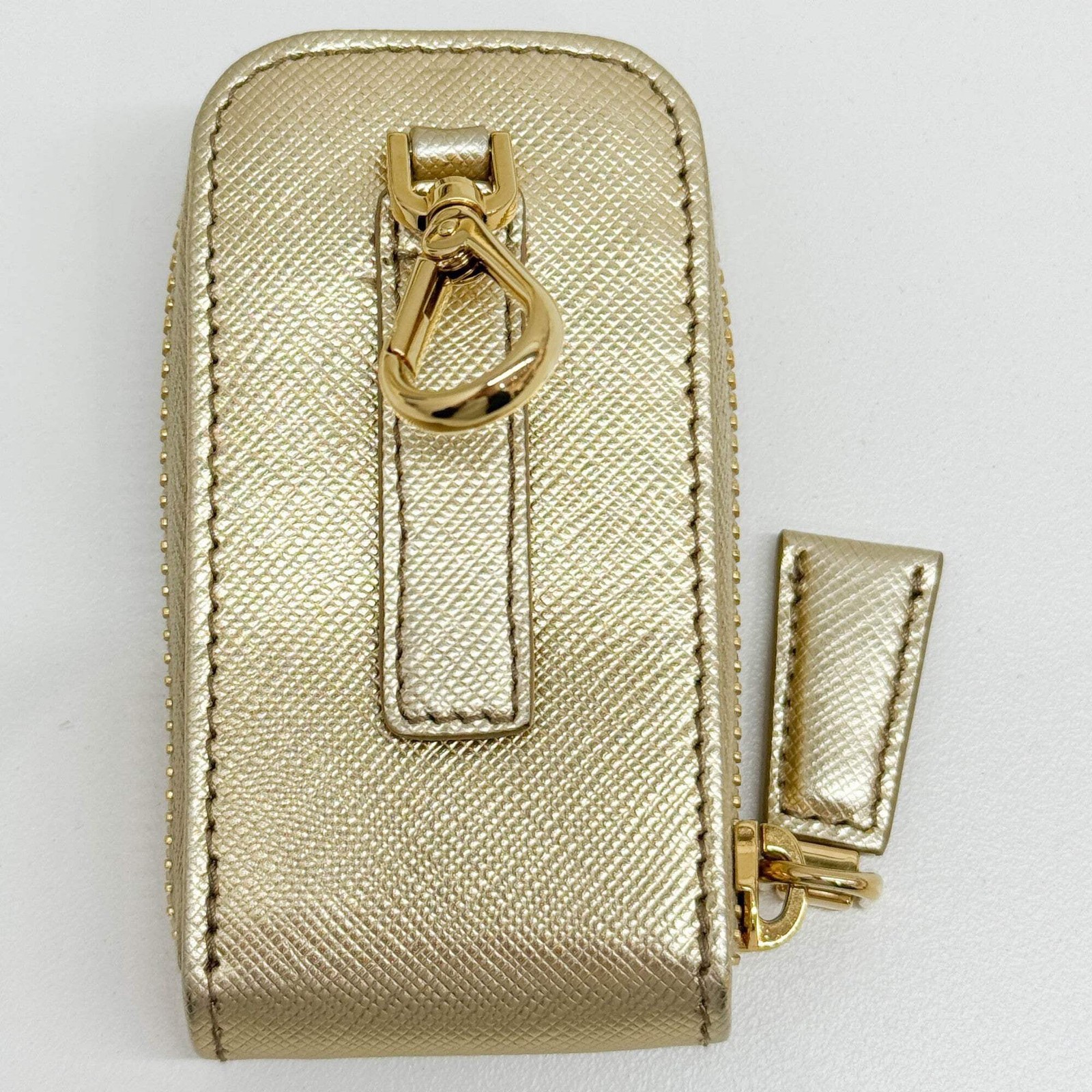 PRADA Triangle Gold Leather Two Way Bag thumbnail 19