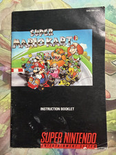 Super Mario Kart SNES Super Nintendo Manual Instruction ONLY