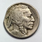 1923-P Buffalo Nickel ~ Clipped Planchet Error ~ 5c Philadelphia 5 Cents US Coin
