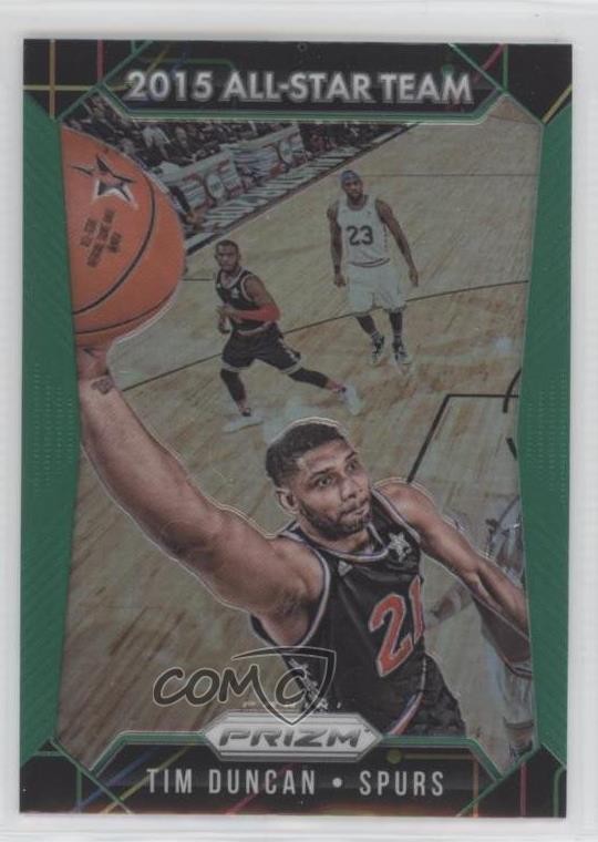 2015-16 Panini Prizm All-Star Team Green Prizm Tim Duncan #367 HOF 0r5l