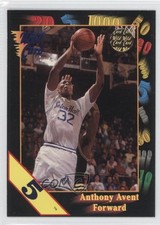 1992 Wild Card Collegiate 5 Stripe Anthony Avent #6 Rookie RC 0a7. rookie card picture