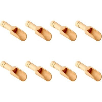 Mini Wooden Spoons Set of 8 Small Bamboo Spoons for Tea Sugar Bath Salts Washing