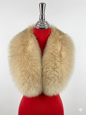 Vintage Style Real Fox Fur Scarf Genuine Fur Shawl Collar Wrap Winter Warm Soft