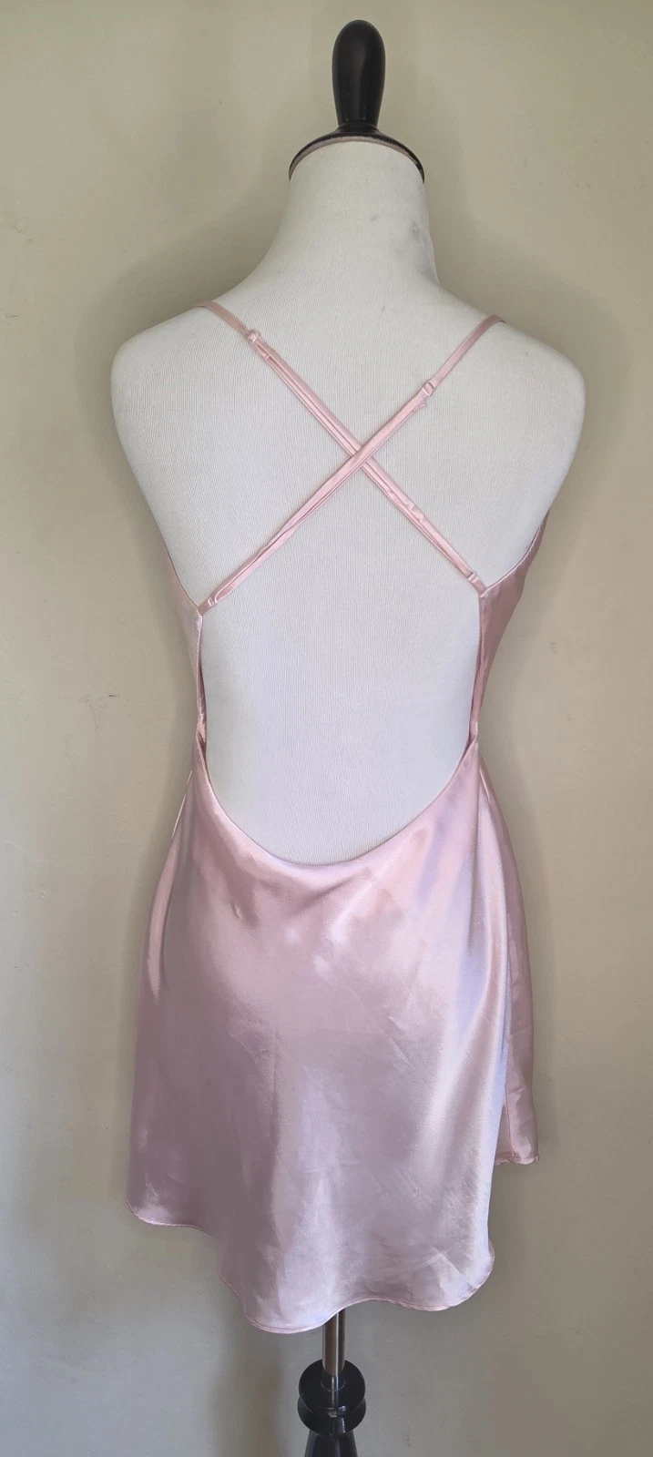 UNDERCOVER Abito Slip Vintage Victoria Secret Rosa Chiaro Adj. Cinghie schiena bassa taglia S