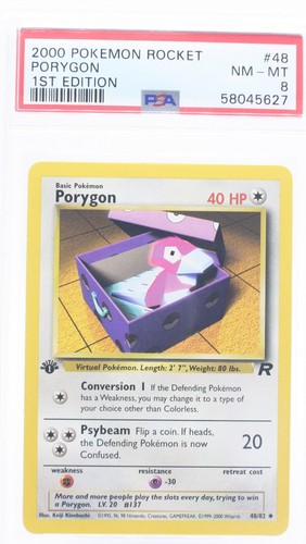 Porygon (1st Edition) graded PSA 8 for sale on eBay
