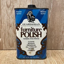 Guardsman Furniture Polish Advertising Tin VTG with Product Wood Scent *Read*