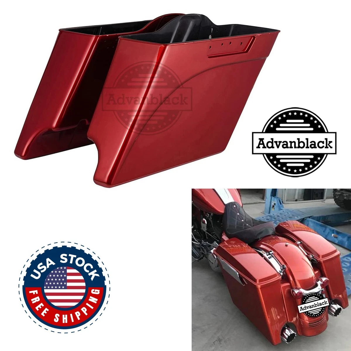 Advanblack stretched deals saddlebags
