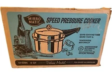 Mirro Matic Speed Pressure Cooker Canner 4 Qt. M-0292 Deluxe Model Open Box