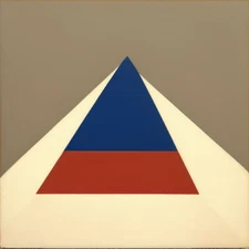 Medium Abstract Painting 2x2 ft. Post-Modernism Geometric Demrin OOAK NEW