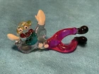 Hand Blown Glass Circus Clown Figurine Small  3.5 W  1.5 T