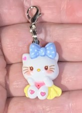 Hello Kitty Charm Zipper Pull  Keychain Add On Clip 
