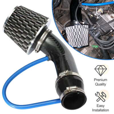 Auto Sportluftfilter 76mm 3Zoll Universal KFZ Luftkühlung Lufteinlassfilter Kit