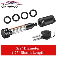 5/8in Hitch Pin Lock +2 Keys Universal for Class III IV 2" or 2.5" Tow Receiver