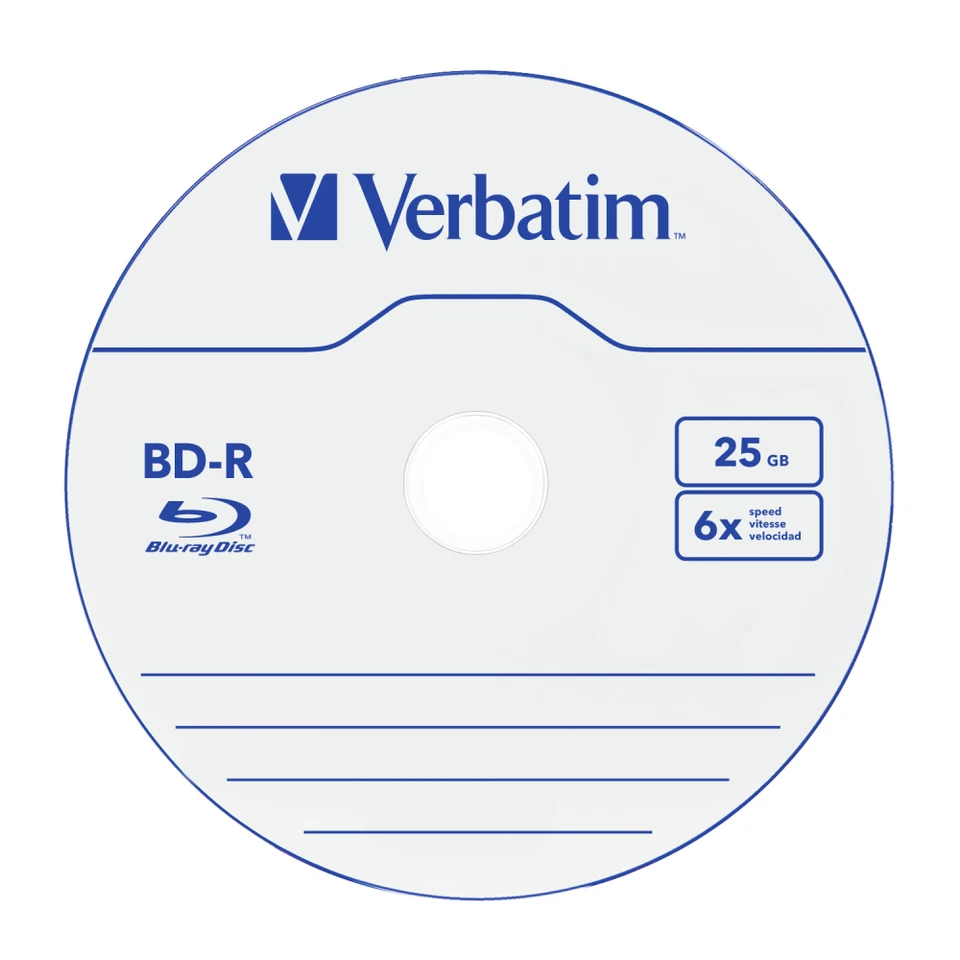 Verbatim Blu-ray Discs 25GB 6x Jewel Case (Price is for 1 disc only) - Image 2 of 2