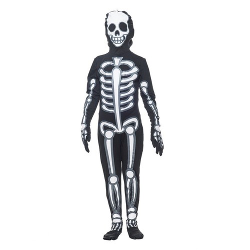 Skeleton Halloween Costume boys Light up Size 5-6, 6-8 glowing Fiber Optic Kids - Picture 9 of 9