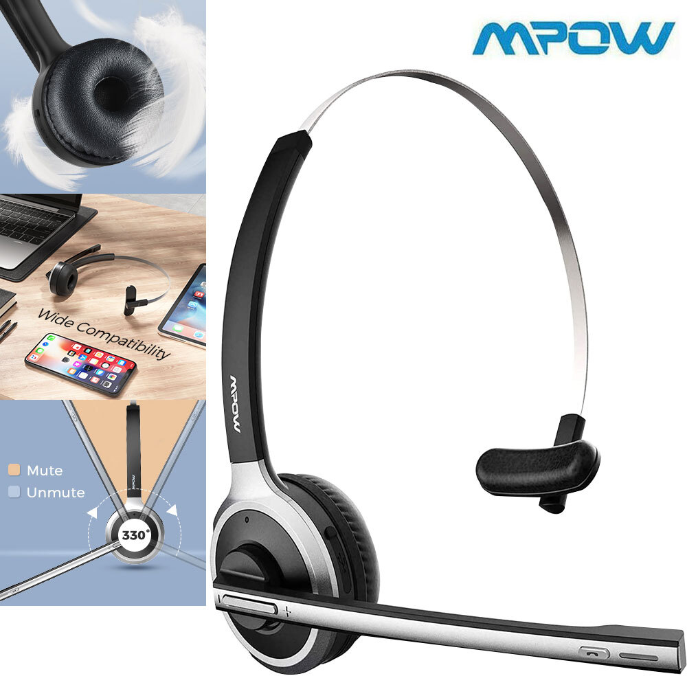 Microphone Mpow M5 Pro Bluetooth Headset Mic Mpow M5 Mute Button