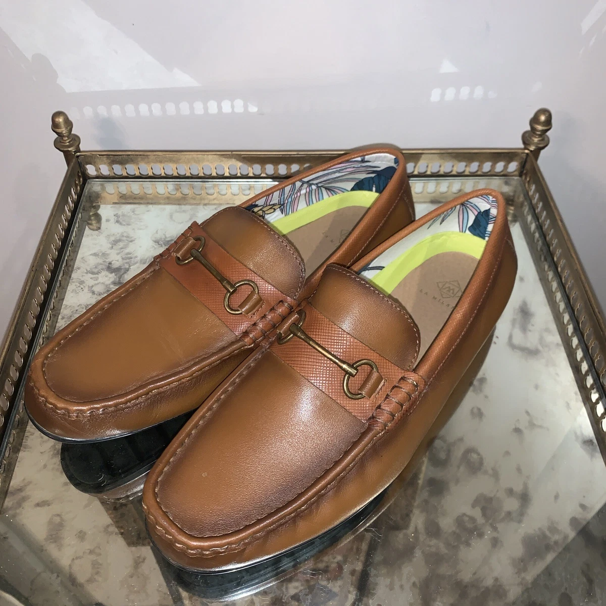 Chaussures Bateau (Loafers) La Milano En Cuir Premium Couleur Tan - Neuf Avec Boîte, Plusieurs Tailles Disponibles