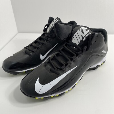 Nike Mens Alpha Shark 2 719952-002 Black Football Cleats Shoes Sneakers Size 14