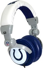NFL Indianapolis Colts Headphones Pro DJ Noise Isolation Ear Bud iphone 3.5mm