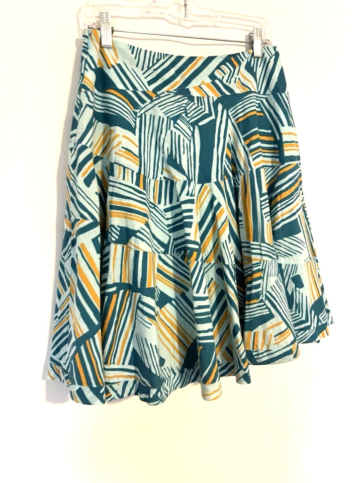 Saia Feminina Odille Anthropology 6 Verde Aline Joelho - Imagem 3 de 4