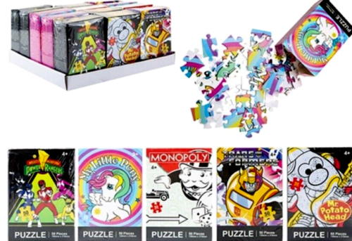 HASBRO PUZZLES 50PC MONOPOLY MY LITTLE PONY TRANSFORMERS TRAVEL JIGSAWS SMALL - Picture 1 of 3