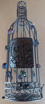Black Decorative Wine Bottle Holder Home Decor