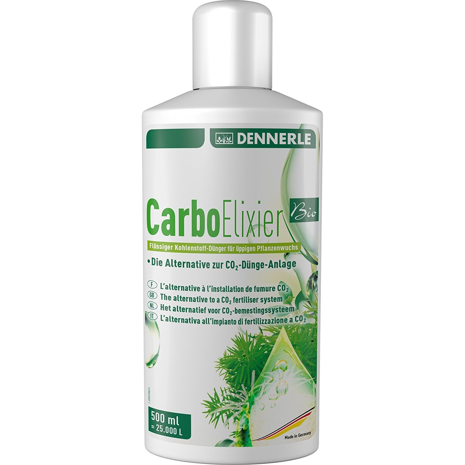 Dennerle Carbo Elixier Bio 500 ML DE-EB Elixir CO2 Alternativo A Fertilizzante