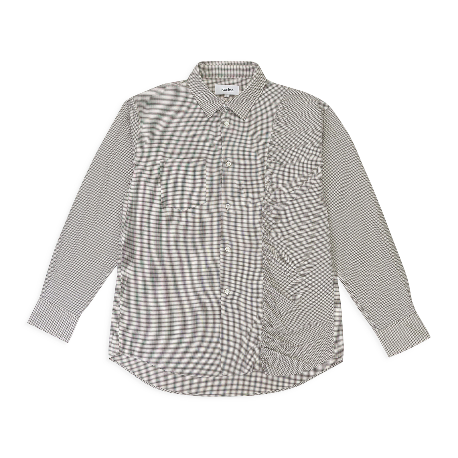 БЕЖЕВАЯ РУБАШКА НА ПУГОВИЦАХ СО СБОРКОЙ NWT KUDOS, РАЗМЕР 1, 365 ДОЛЛАРОВ США