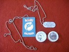 Vintage 90's Miami Dolphins NFL Team Mascot Dog Tags Career Record Holders Card — photo 1