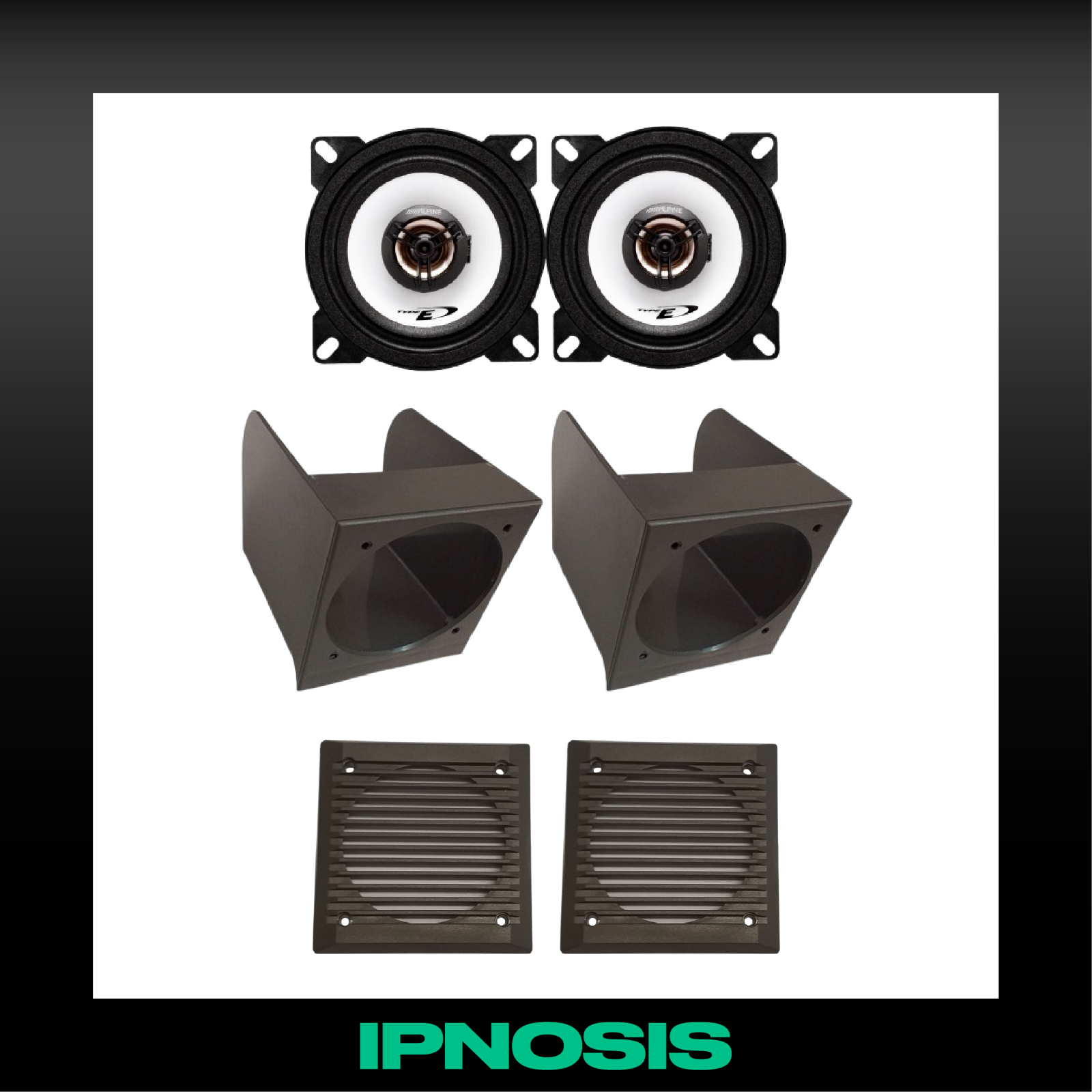 Kit Casse Alpine SXE-1025S Per Fiat Panda 1986-2003 - Con Box E Griglie - Foto 7