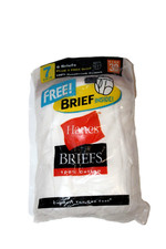 2000 Hanes Men's White 100 Cotton Briefs Size 30 7 Pairs Made in USA