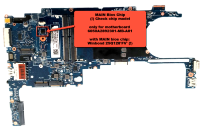 Bios HP ELITEBOOK 820 840 G3 , two chip (Main+EC), for MB