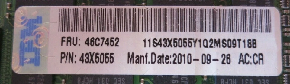 Samsung M393B5173FH0-CF8 43X6066 4GB PC3-8500 DDR3-1066MHz ECC CL7 240P Memory - Image 4 of 4