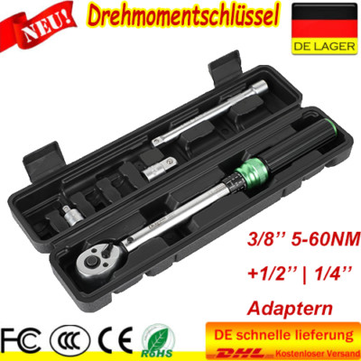 Drehmomentschlüssel 1/4'' 3/8''1/2'' 5-60Nm Fahrrad & Motorrad Drehmomentschlüssel