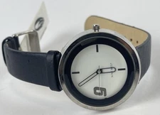 Nine West 40mm Dial Quartz watch w/Black leather band New With Tags