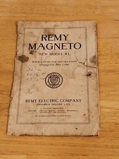 Remy Electric Company Model RL  Magneto Instructions 