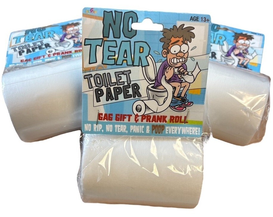 Bromas y mordazas - Papel higiénico sin rasgaduras - La mejor broma de baño para usar en amigos