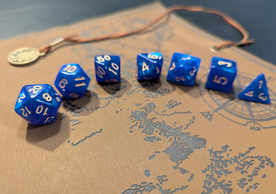  Stormwake Blue  7 Dice Set Poly RPG DnD Dungeons Dragons AD&D Pathfinder d20