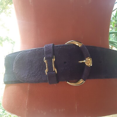 Vintage 80s purple suede waist belt s-l400.jpg main image 3