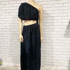 Farm Rio One-Shoulder Open-Waist Dress - Size Large