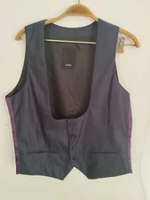 Cacharel men's wool and silk vest for suit or tuxedo